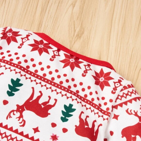 Girl girls boy boys baby toddler Christmas Holidays jumpsuit outfit reindeer new - Picture 4 of 5